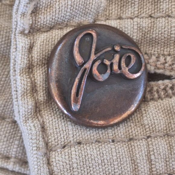 Joie Ripstop Cropped Cargo Pants VTG Y2K MADE IN USA Khaki Button Fly size 27 - Picture 6 of 16